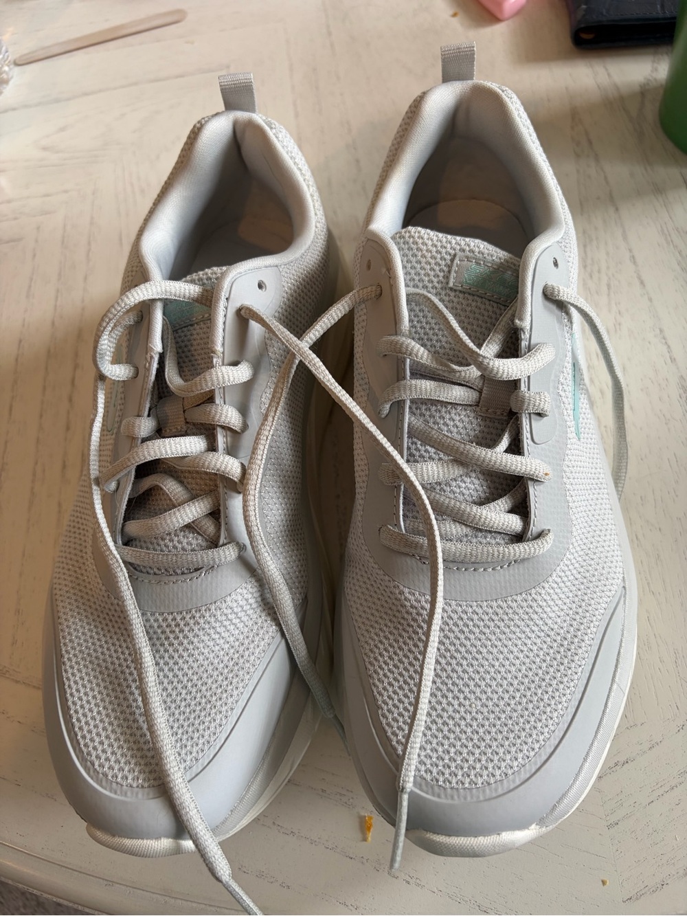 Light Gray Mesh Athletic Sneakers